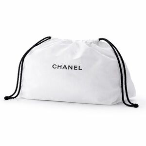 CHANEL White Drawstring Dust Bag | 100% Cotton | Cosmetic Pouch | 12” Wide 🤍